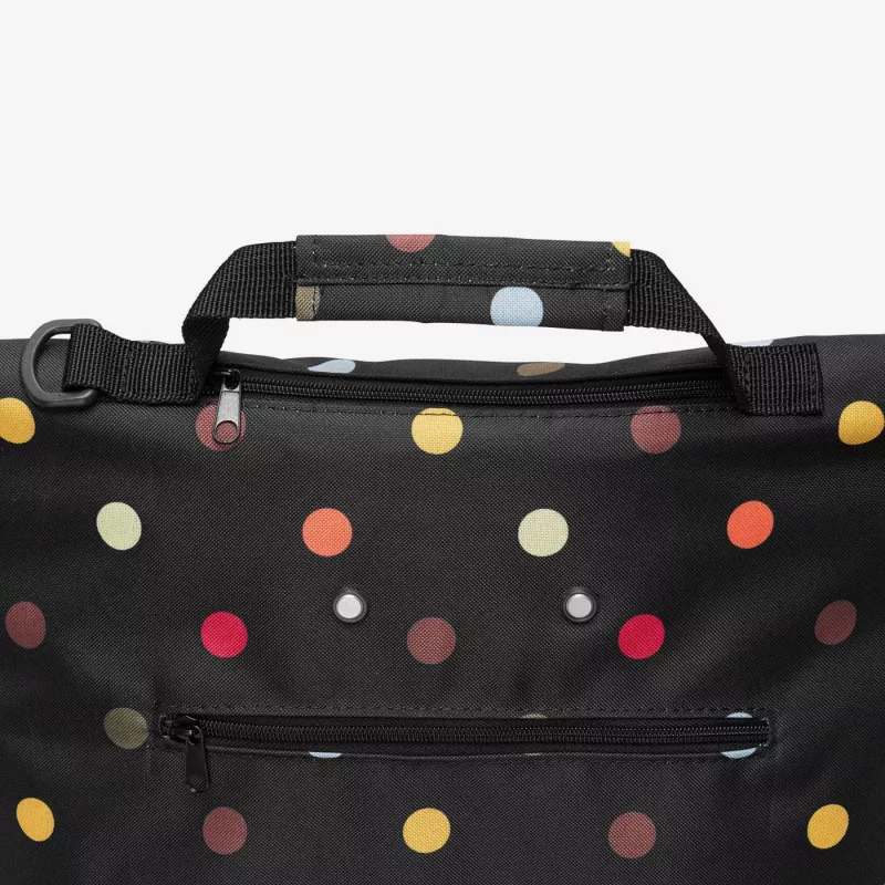 Reisenthel trolley M Trolley-Tasche, Polyester, Schwarz mit Punktmuster, gemischte Farben, 2 Räder (NT7009)