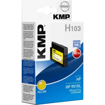 KMP H103 Gelbe kompatible Tintenpatrone 30 ml (ersetzt HP 951XL) für HP Officejet Pro 251dw, 276dw, 8100, 8600, 8610, 8620, 8630 1723,4009