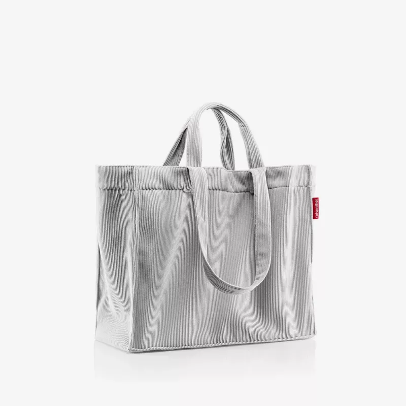 reisenthel Softshopper Cord Graue Schultertasche Polyester 47x38,5 cm GR7084