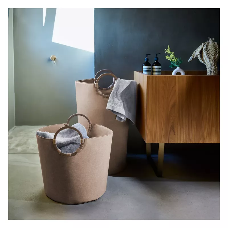 Reisenthel loophome S VR6043 Wäschekorb, rund, Polyester/Aluminium, Twist Coffee