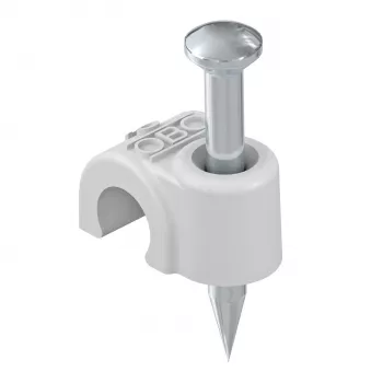 OBO Bettermann Isolierter Nagelclip 16mm Hellgrau 50 Stück 2228238