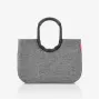 reisenthel loopshopper L Einkaufskorb, Twist Silver, 25 L, Aluminiumrahmen, Polyester OR7052