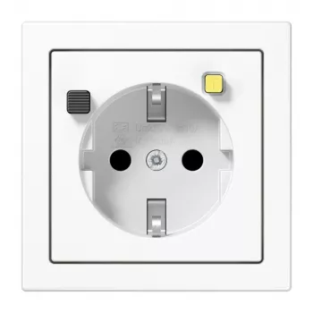 Jung LS5520.30WW FI-SCHUKO Steckdose mit FI 30 mA, Alpinweiß