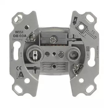 BUSCH-JAEGER 0230-102 Antennenanschluss-Einsatz, 2 Ausgänge, Enddose, Weiß 2CKA000230A1554