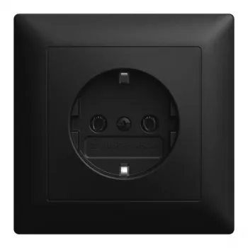Busch-Jaeger BJ 20 EUJR-915 SCHUKO Unterputz-Steckdose, Vollplatte, ohne Spreizkrallen, Schwarz matt 2CKA002011A6346