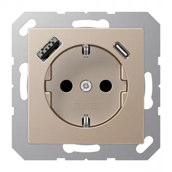 JUNG SCHUKO Steckdose mit USB Typ A & C A1520-15CACH