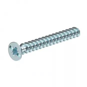 OBO Bettermann 2003271 Geräteschraube M4 x 10 mm Pozidriv PZ1 Flachkopf verzinkter Stahl 50 Stück
