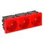 OBO BETTERMANN Connect 45 STD-D3SC SRO3 3-fach Schutzkontakt-Steckdose, 33° gewinkelt, Schwarz 6120509