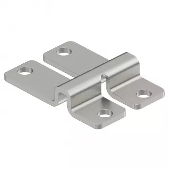OBO BETTERMANN WB Wand- und Bodenbefestiger für Gitterkabelrinnen, Niet-/Schraubmontage, 47x32x9 mm, elektrogalvanisierter Stahl (6017164)