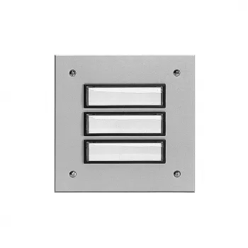 Grothe ETA 803 EV1 Rufknopfmodul, 3 Tasten, silber eloxiertes Aluminium, Unterputzmontage 55803