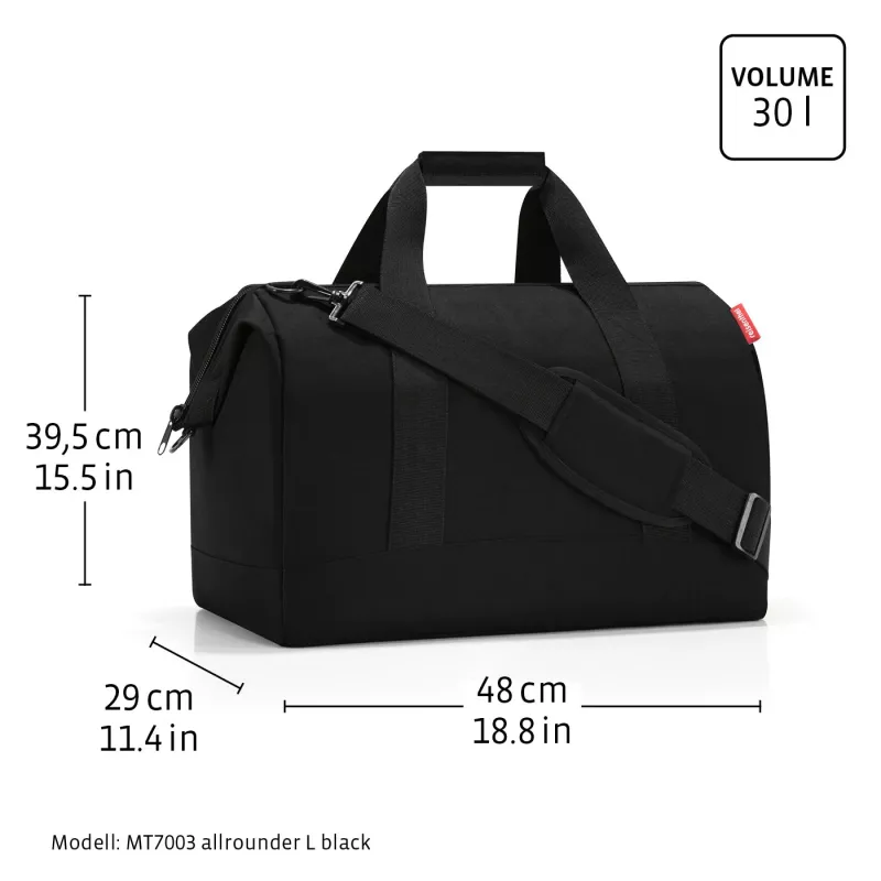 Reisenthel Allrounder L Unisex Arztkoffer mit Reißverschluss, Grau Monochromatisch Polyester (MT7052)