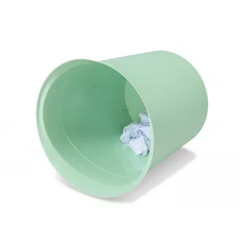 HAN Re-LOOP 13L runder Abfallbehälter, Pastellgrün, 100% PIR Recyclingkunststoff, strukturiert 18148-805