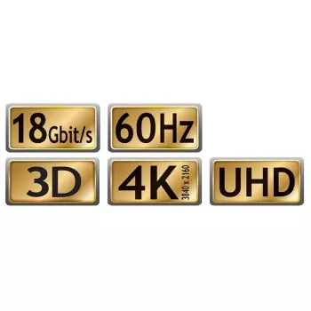 MAXTRACK C 215-2 L HDMI-Kabel 2 m Schwarz 4K Ultra HD 18 Gbps HDMI 2.0
