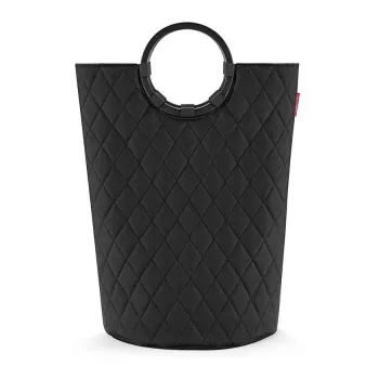Reisenthel loophome M Aufbewahrungskorb – Schwarz, Aluminiumrahmen, Polyester, 15 L, zusammenklappbar VS7071
