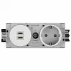 Hager Winsta Unterputz-SCHUKO-Steckdose mit 2x USB-C PD 20W Ladegerät, Reinweiß GS17009016
