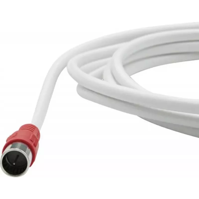 Maxtrack SAT-Verbindungskabel F-Stecker auf F-Stecker 3 m Weiß (FQMS3,0L)