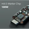 MAXTRACK C532-1L USB 2.0 Spiralkabel, USB-A auf USB-C, 1 m, Schwarz, Vergoldete Kontakte