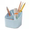 HAN X-LOOP Stiftehalter, Pastellblau, 4 Fächer, 11,1 x 11,1 x 10,5 cm 17238-884D
