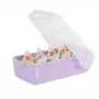HAN CROCO A7 Querformat Karteikartenbox, Pastellviolett transluzenter Korpus mit klarem Deckel, Polypropylen, 1 Stück 997-887