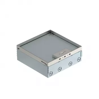 OBO Bettermann UDHO 2R Bodenbox mit 2x2 VDE Schuko Steckdosen, Edelstahldeckel 7427300