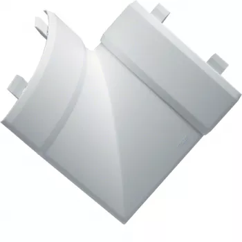 Hager EK4004059016 Flachwinkel für 40x40mm PVC-Kabelkanal, Verkehrsweiß