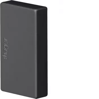 Hager Endstück LFF2003569011 für LF 20x33mm Kabelkanal, Graphitschwarz