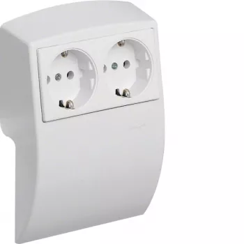HAGER L22509010 Doppelsteckdose Reinweiß (Kallysto)