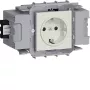 HAGER GS10019016 1-fach Schuko-Steckdose mit Wago Winsta Front-Snap-In, Reinweiß