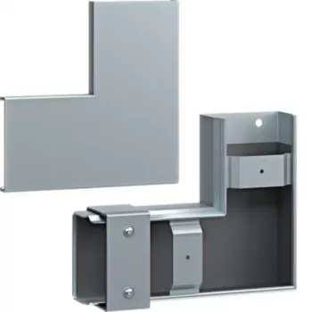 Hager FWK-Plus Flachwinkel 60x100 mm feuerverzinkter Stahl für Brandschutz-Kabelrinnen FWKP601005VERZ