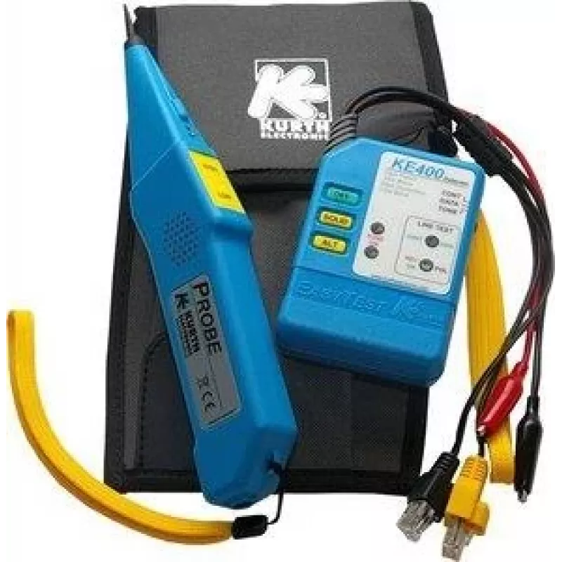 Kurth IT EasyTest und Probe Netzwerkkabel-Tester-Set (Blau) 0.49563