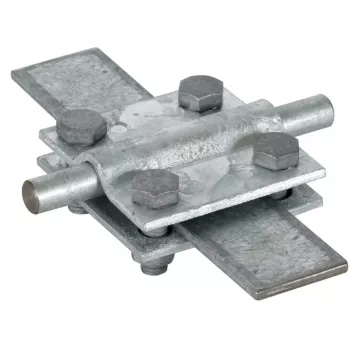 DEHN Kreuzverbinder St/tZn für runde 8-10 mm und flache 30 mm Leiter 318201