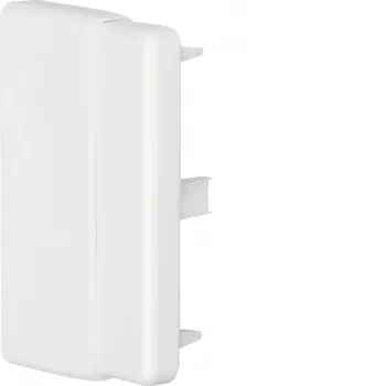 HAGER LFF6009069016 Verstellbares Endstück für 60x90 mm Kabelkanal, Verkehrsweiß (RAL 9016)