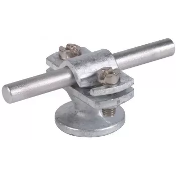 DEHN 275110 Leiterhalter mit Abdeckkragen für Runddrähte 8-10 mm, Lichtgrau