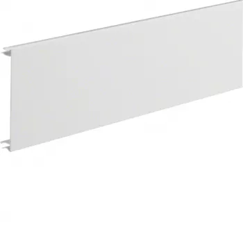 Hager BRA12029016 Kanalabdeckung für BRA-Serie, 120 mm Breite, 2000 mm Länge, Verkehrsweiß (RAL 9016)