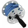 DEHN 585210 Drahthaspel, 100 m Litze blau, Kunststoff grau, B 80 mm