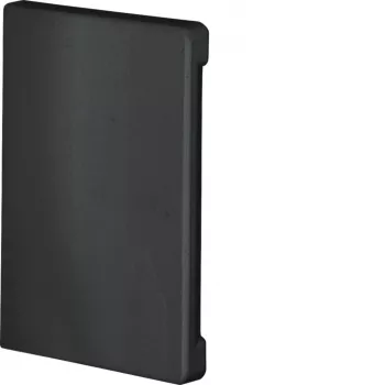 Hager BR6510069011 Abschlussstück, Schnittabdeckung, halogenfrei, Graphitschwarz (RAL 9011), für 65x100 mm Kanal