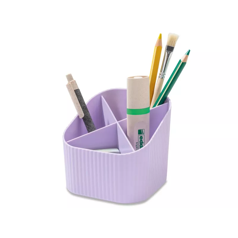 HAN X-LOOP Stiftehalter Pastellviolett Kunststoff 4 Fächer 11,1 x 11,1 x 10,5 cm (17238-887D)