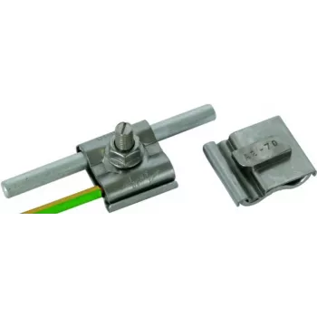 DEHN Universelle Erdungsklemme M8 für Rd 8-10 mm und 4-50 mm² Leiter, Edelstahl (540250)