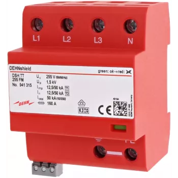 DEHN 941315 DSH TT 255 FM Typ 1+2 Blitzstromableiter für 3-Phasen-TT/TN-S-Systeme