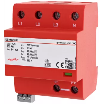 DEHN DSH TNS 255 FM Kombi-Ableiter Typ 1+2 für TN-S-Systeme (941405)