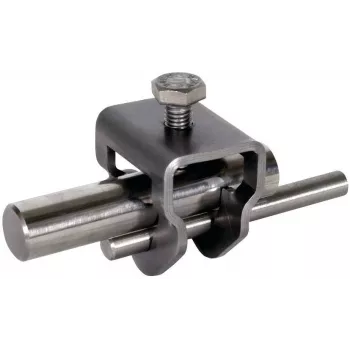 DEHN TE Anschlussklemme NIRO für Rundstab Ø20 mm und Runddraht Ø10 mm, Edelstahl V2A (630129)