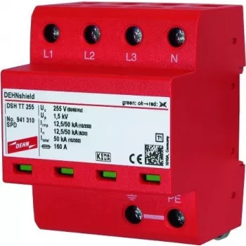 DEHN DSH TT 255 Typ 2 Überspannungsschutzgerät 1+1 Polig 230/400V 40kA DIN-Schiene 941310