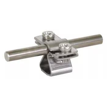 DEHN 274110 Leiterhalter für Rundseile 8-10 mm, Edelstahl, M8-Gewinde