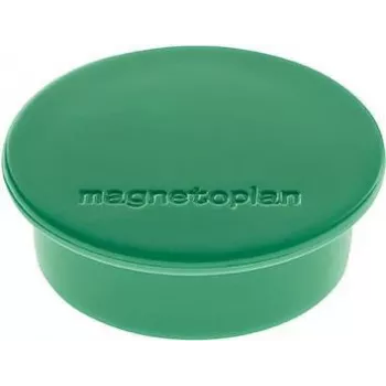 Magnetoplan Discofix Runder Magnet Grün Vollkern-Ferrit 2,2 kg 10er-Pack 1662005