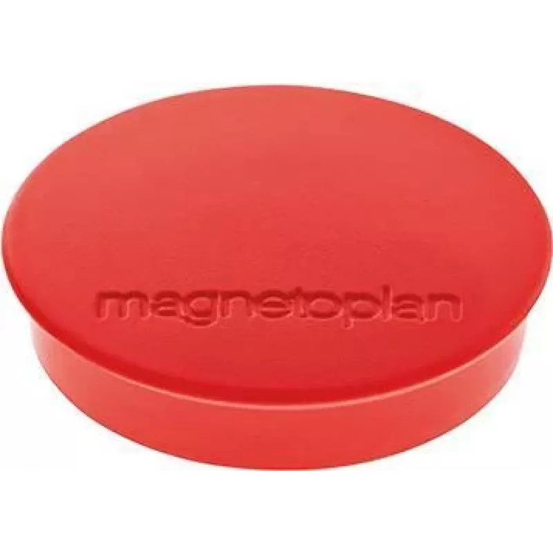 Magnetoplan Discofix Runder Magnet Standard, Rot, Ferrit-Vollkern, 0,7 kg Haftkraft (1664206)