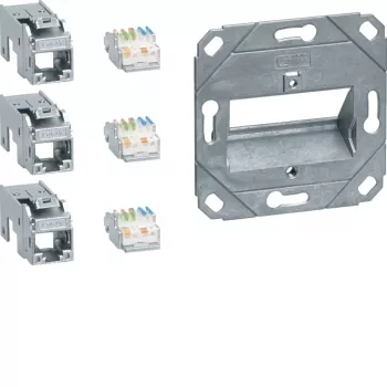 Hager Teha GMKSRJ45C6A3 Cat.6A geschirmtes RJ45-Anschlussmodul
