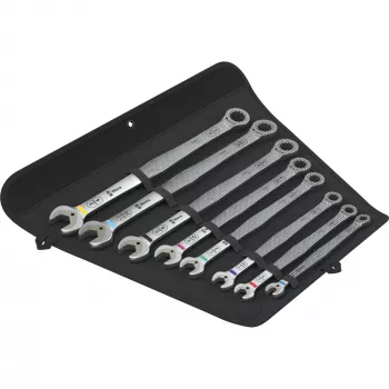 Wera 6007 Joker Imperial 8-teiliger Ring-Maulschlüssel-Satz, 5/16 inch–3/4 inch, Chrom-Molybdän-Stahl, Textiltasche 05020385001