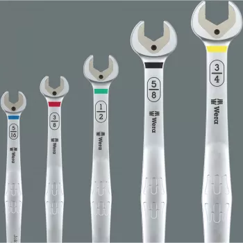 Wera 6007 Joker Imperial 8-teiliger Ring-Maulschlüssel-Satz, 5/16 inch–3/4 inch, Chrom-Molybdän-Stahl, Textiltasche 05020385001