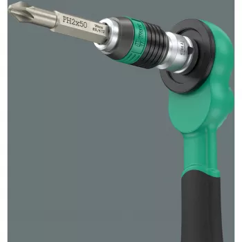 Wera 8100 SA 15 Zyklop Umschaltknarre 1/4 inch Antrieb mit schwenkbarem Kopf und Kraftform Griff 05005542001