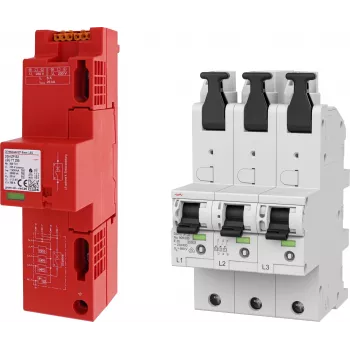 DEHN SET 1 DSH ZP B2 LSG TT + 1X DSHU Kombi-Blitzstrom- und Überspannungsableiter Typ 1+2, 4-polig, 255 V, 50 kA 909655